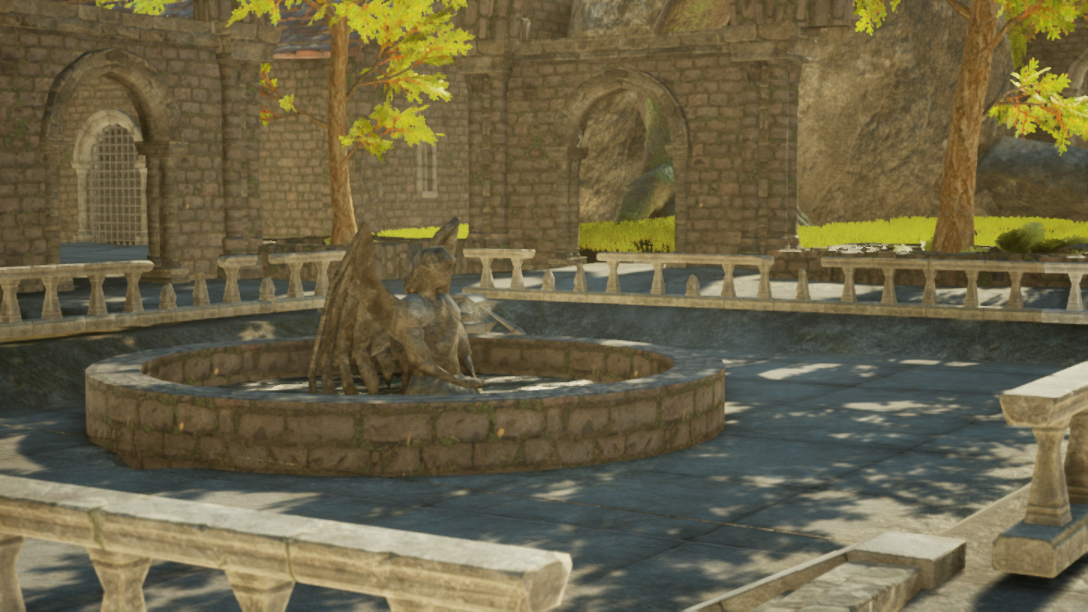 Bear Hunt — courtyard fountain