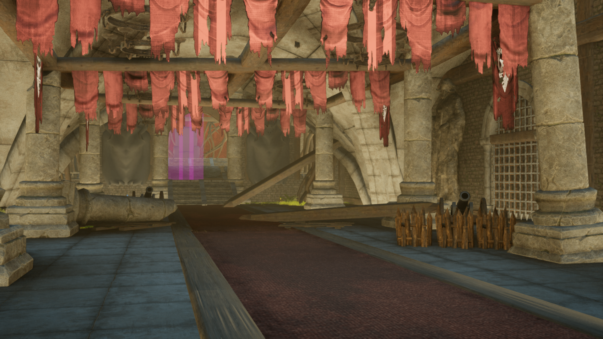 Bear Hunt — banner hall interior
